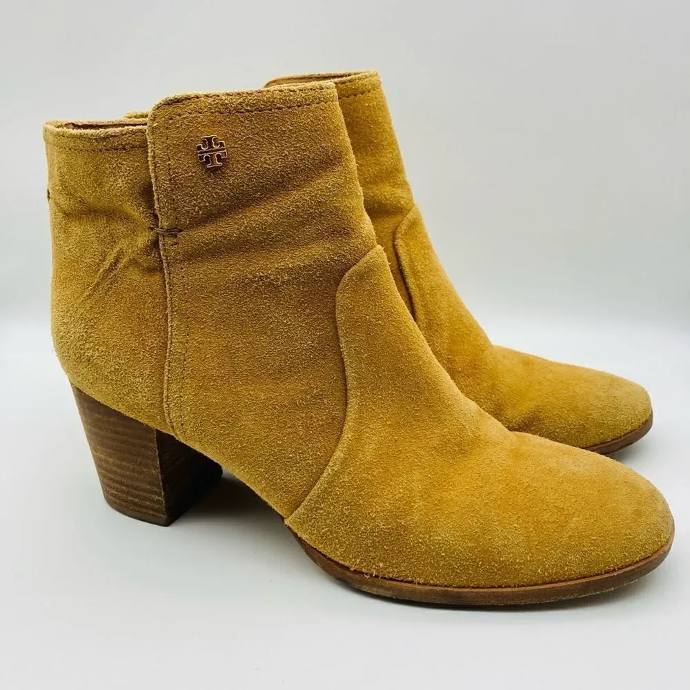 Tory Burch Sabe Caramel Suede Women’s Boots 10M